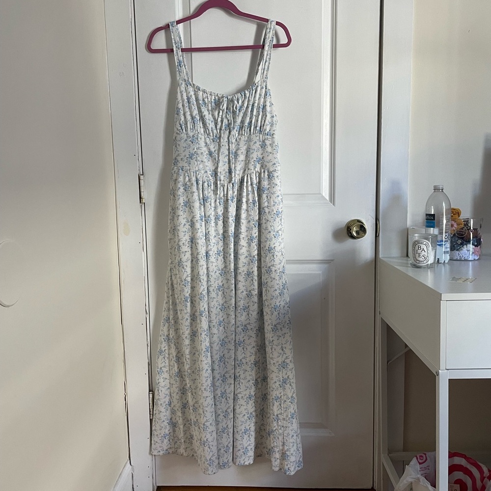 Altar'd State White and Blue Dress